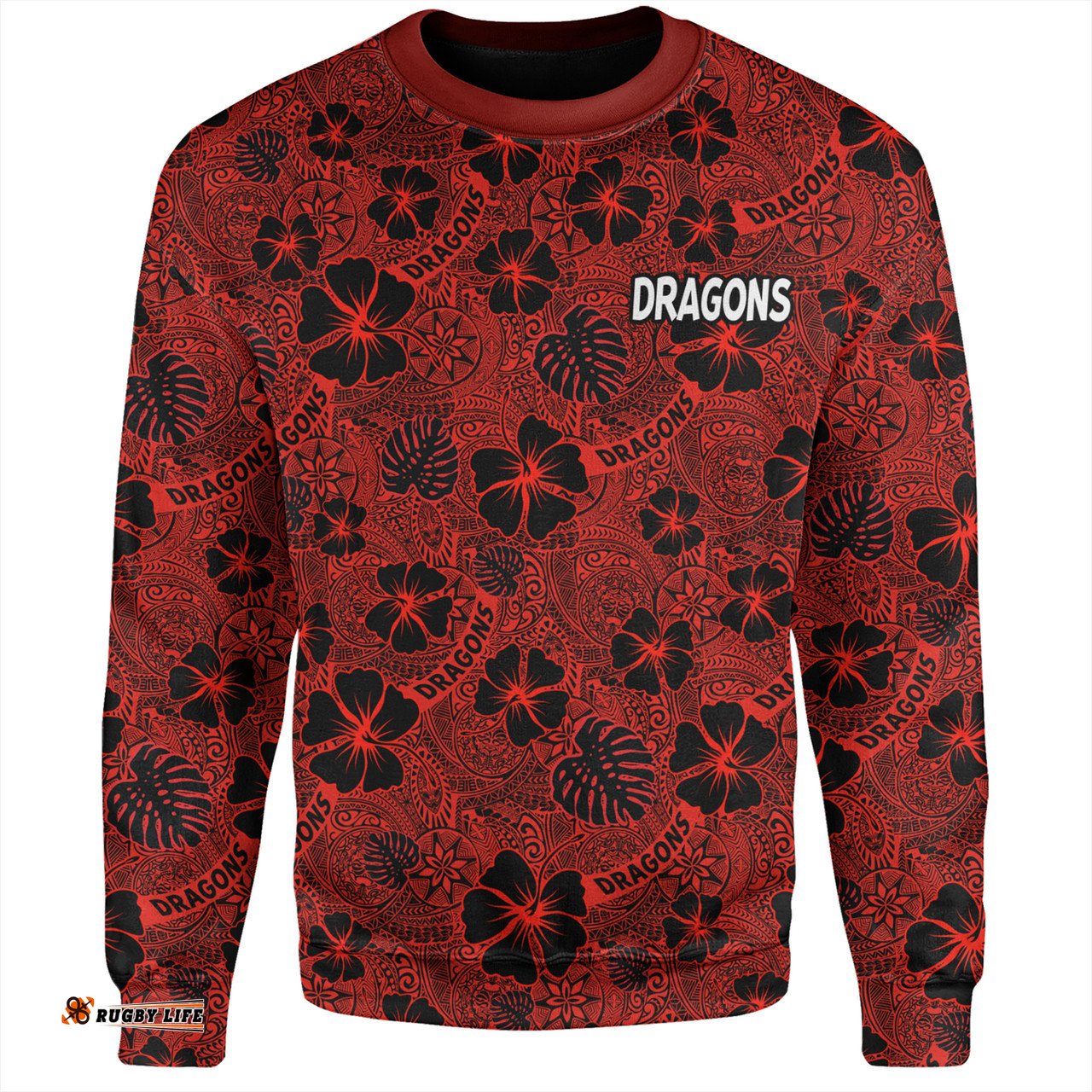 Amazing Aussie St. George Illawarra Dragons Scream With Tropical Patterns Sweatshirt