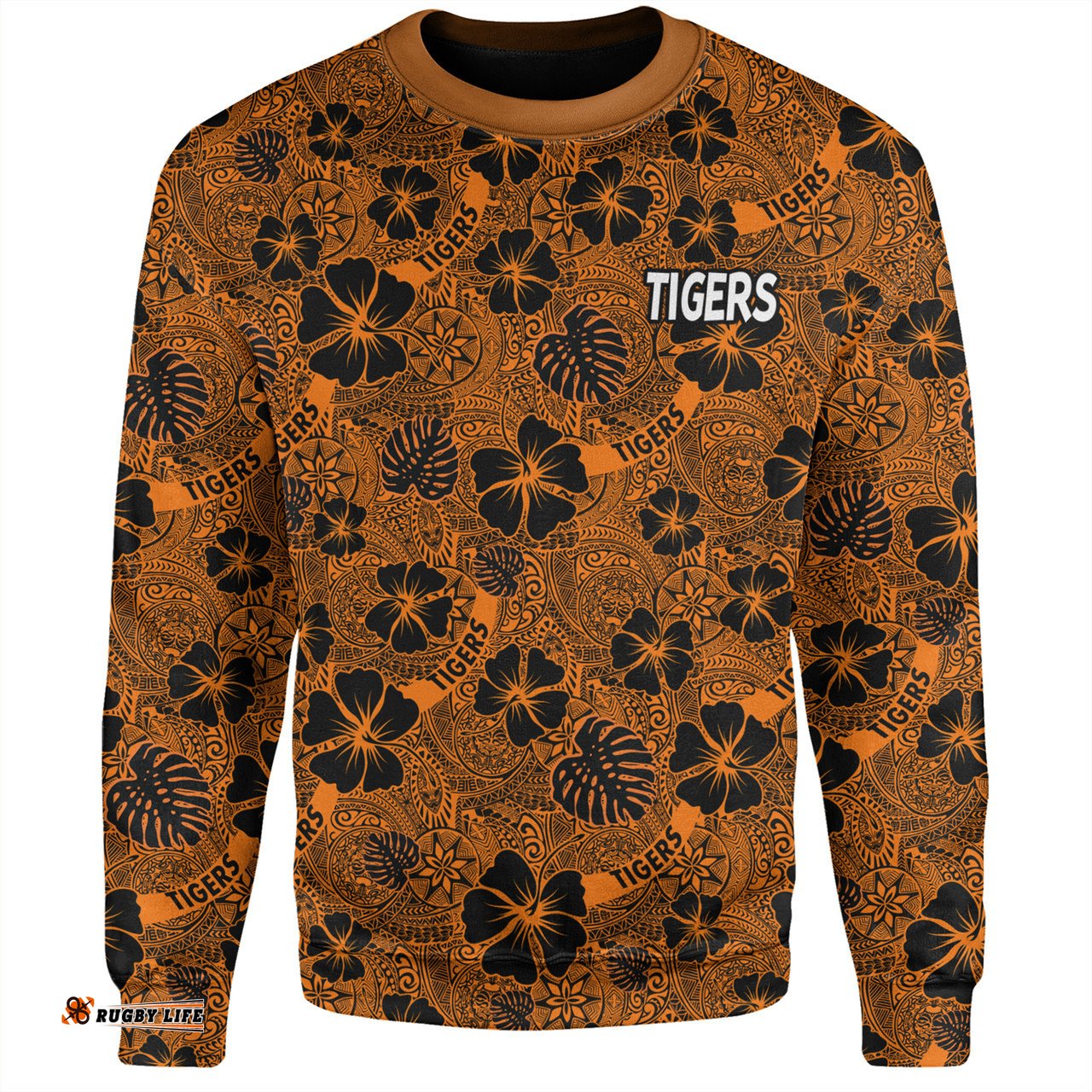 Amazing Aussie Wests Tigers Scream With Tropical Patterns Sweatshirt