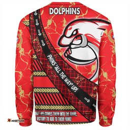 Amazing Aussie Redcliffe Dolphins Theme Song For Rugby With Sporty Style Sweatshirt