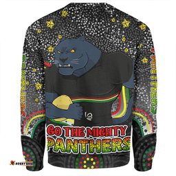 Amazing Aussie Penrith Panthers Custom Custom With Aboriginal Inspired Style Of Dot Painting Patterns  Sweatshirt