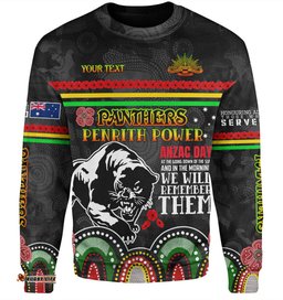 Amazing Aussie Penrith Panthers Anzac Custom Penrith Panthers Power Sweatshirt