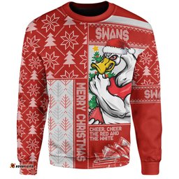 Amazing Aussie Sydney Swans Merry Christmas Knit Style Festive Spirit Sweatshirt
