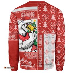 Amazing Aussie Sydney Swans Merry Christmas Knit Style Festive Spirit Sweatshirt