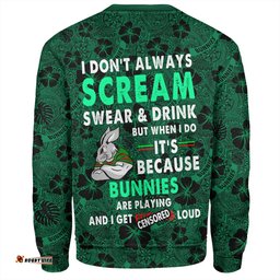 Amazing Aussie South Sydney Rabbitohs Scream With Tropical Patterns Sweatshirt