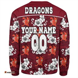 Amazing Aussie St. George Illawarra Dragons Custom St. George Illawarra Dragons With Maori Patterns Sweatshirt