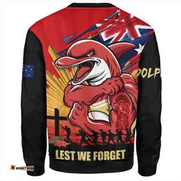 Amazing Aussie Redcliffe Dolphins Fearless ANZAC Defender Sweatshirt