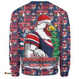 Amazing Aussie Sydney Roosters Merry Ugly Christmas Comic Style Sweatshirt