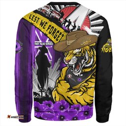 Amazing Aussie Richmond ANZAC Day Honor Purple Valor And Spirit Sweatshirt