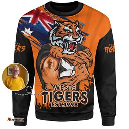 Amazing Aussie Wests Tigers Heart Of A Fighter Tough And Fearless Sweatshirt