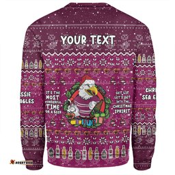 Amazing Aussie Manly Warringah Sea Eagles Christmas Custom Chrissie Spirit Sweatshirt
