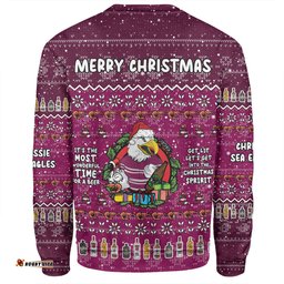 Amazing Aussie Manly Warringah Sea Eagles Christmas Custom Chrissie Spirit Sweatshirt