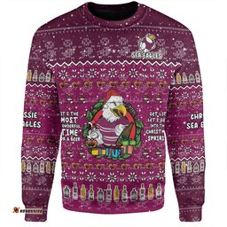 Amazing Aussie Manly Warringah Sea Eagles Christmas Custom Chrissie Spirit Sweatshirt
