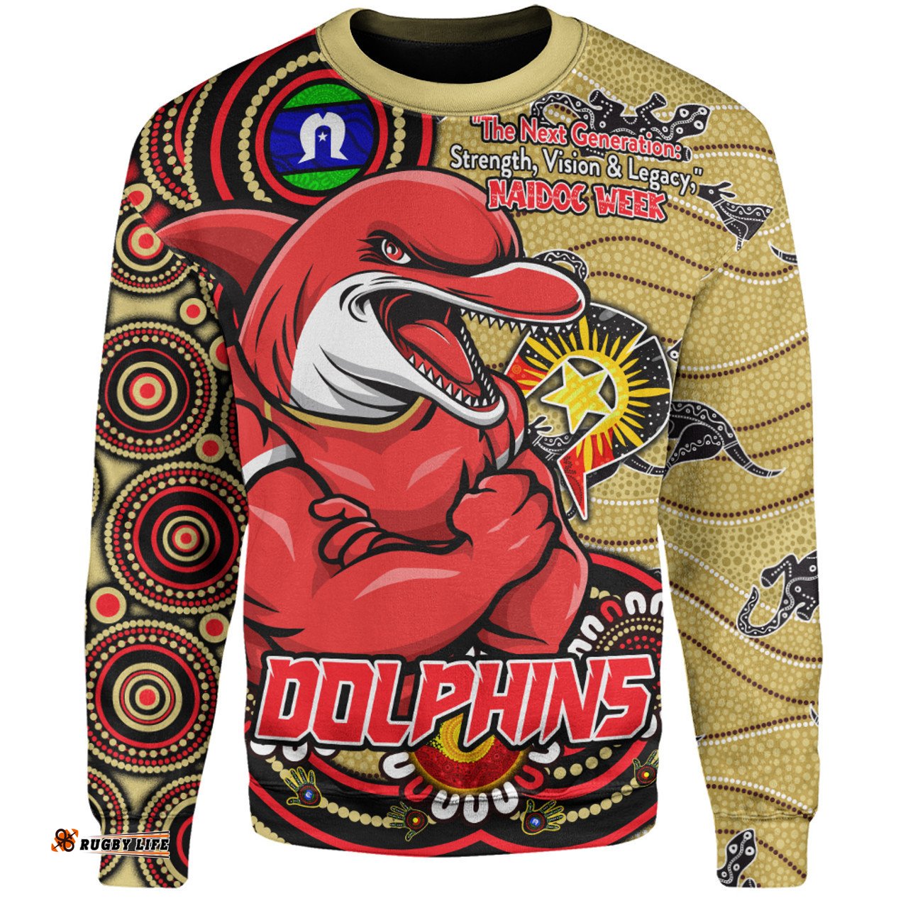 Amazing Aussie Redcliffe Dolphins Spirit Of NAIDOC Series Sweatshirt