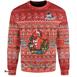 Amazing Aussie St. George Illawarra Dragons Christmas Custom Chrissie Spirit Sweatshirt