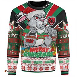 Amazing Aussie South Sydney Rabbitohs Custom South Sydney Rabbitohs Santa Aussie Big Things Sweatshirt