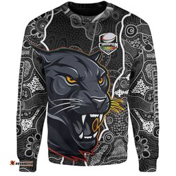 Amazing Aussie Penrith Panthers Grand Final Custom Custom Penrith Panthers With Contemporary Style Of Aboriginal Painting Sweatshirt
