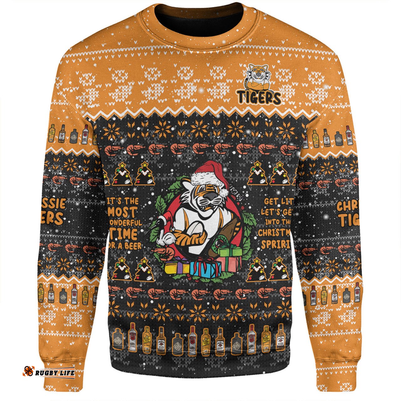 Amazing Aussie Wests Tigers Christmas Custom Chrissie Spirit Sweatshirt