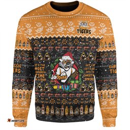 Amazing Aussie Wests Tigers Christmas Custom Chrissie Spirit Sweatshirt
