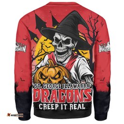 Amazing Aussie St. George Illawarra Dragons Dark Moon Rugby Halloween Battle Edition Sweatshirt