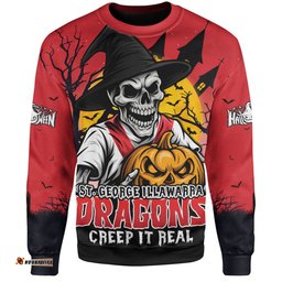 Amazing Aussie St. George Illawarra Dragons Dark Moon Rugby Halloween Battle Edition Sweatshirt