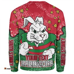 Amazing Aussie South Sydney Rabbitohs Team With Dot And Star Patterns For Tough Fan Sweatshirt