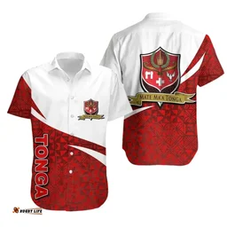 Rugbylife Shirt - Mate Ma'a Tonga Rugby Short Sleeve Shirt Polynesian Native Tapa TH4