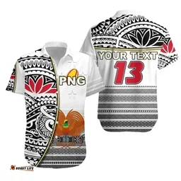 Rugbylife Shirt - (Custom Personalised) Papua New Guinea Rugby Short Sleeve Shirt - PNG Impressive - Custom Text and Number K13