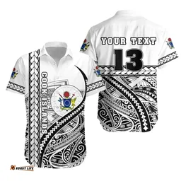 Rugbylife Shirt - (Custom Personalised) Cook Islands Rugby Short Sleeve Shirt Simple - Custom Text and Number K13