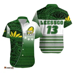 Rugbylife Shirt - (Leessgo) Cook Islands Rugby Short Sleeve Shirt Impressive Version K13