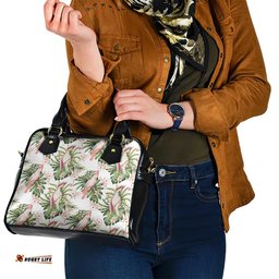 Australia Pink Cockatoo Shoulder Handbag Aussie Orchids - Seamless Pattern