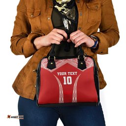 Custom Tonga Pacific Rugby 2024 Shoulder Handbag Ngatu Tribal Pattern
