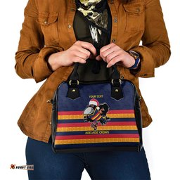 AFL Adelaide Christmas Personalised Shoulder Handbag with Crows Mascot
