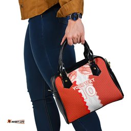Custom Tonga Rugby Shoulder Handbag Ikale Tahi Ngatu Tribal Pattern