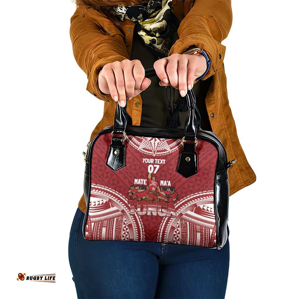 Personalized Mate Maa Tonga Rugby Shoulder Handbag Ofa Atu Tonga