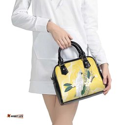 Australia Cacatua Galerita Shoulder Handbag Sulphur-Crested Cockatoo - Aboriginal Art
