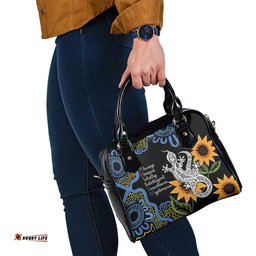 Australia Autism Awareness Shoulder Handbag Brave Strong Aussie Lizard Aboriginal Art