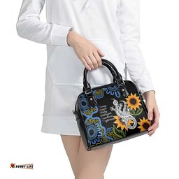 Australia Autism Awareness Shoulder Handbag Brave Strong Aussie Lizard Aboriginal Art