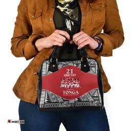 Custom Tonga Rugby Mate Ma'a Shoulder Handbag Tonga XIII Make History Pacific Champions