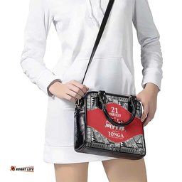 Custom Tonga Rugby Mate Ma'a Shoulder Handbag Tonga XIII Make History Pacific Champions