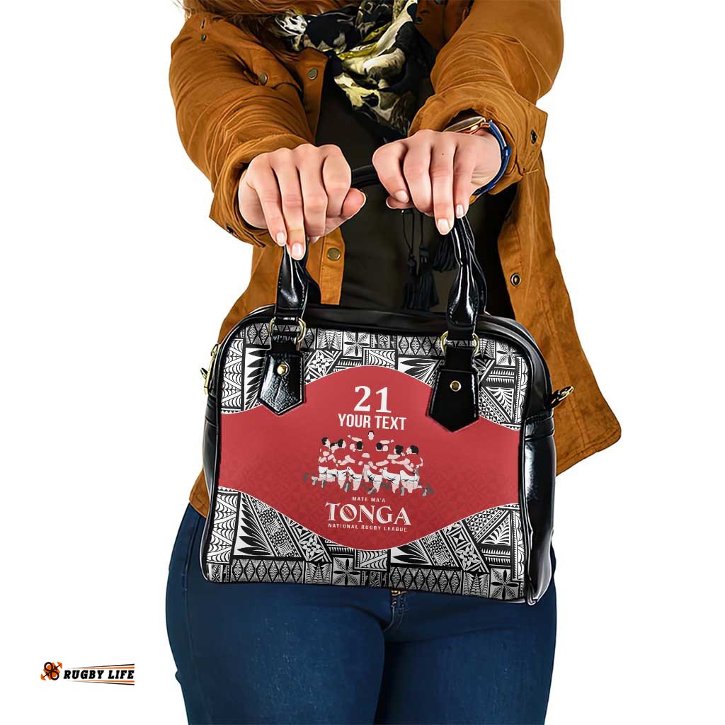 Custom Tonga Rugby Mate Ma'a Shoulder Handbag Tonga XIII Make History Pacific Champions