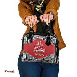 Custom Tonga Rugby Mate Ma'a Shoulder Handbag Tonga XIII Make History Pacific Champions