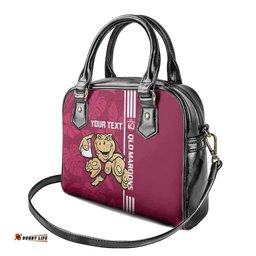 Custom QLD Maroons Rugby Shoulder Handbag Cane Toads Polynesian Pattern Tropical Vibes