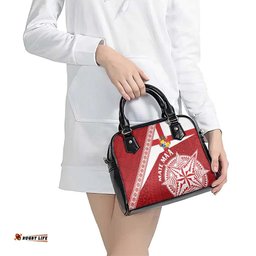 Tonga Rugby Mate Maa Shoulder Handbag Ngatu Pattern