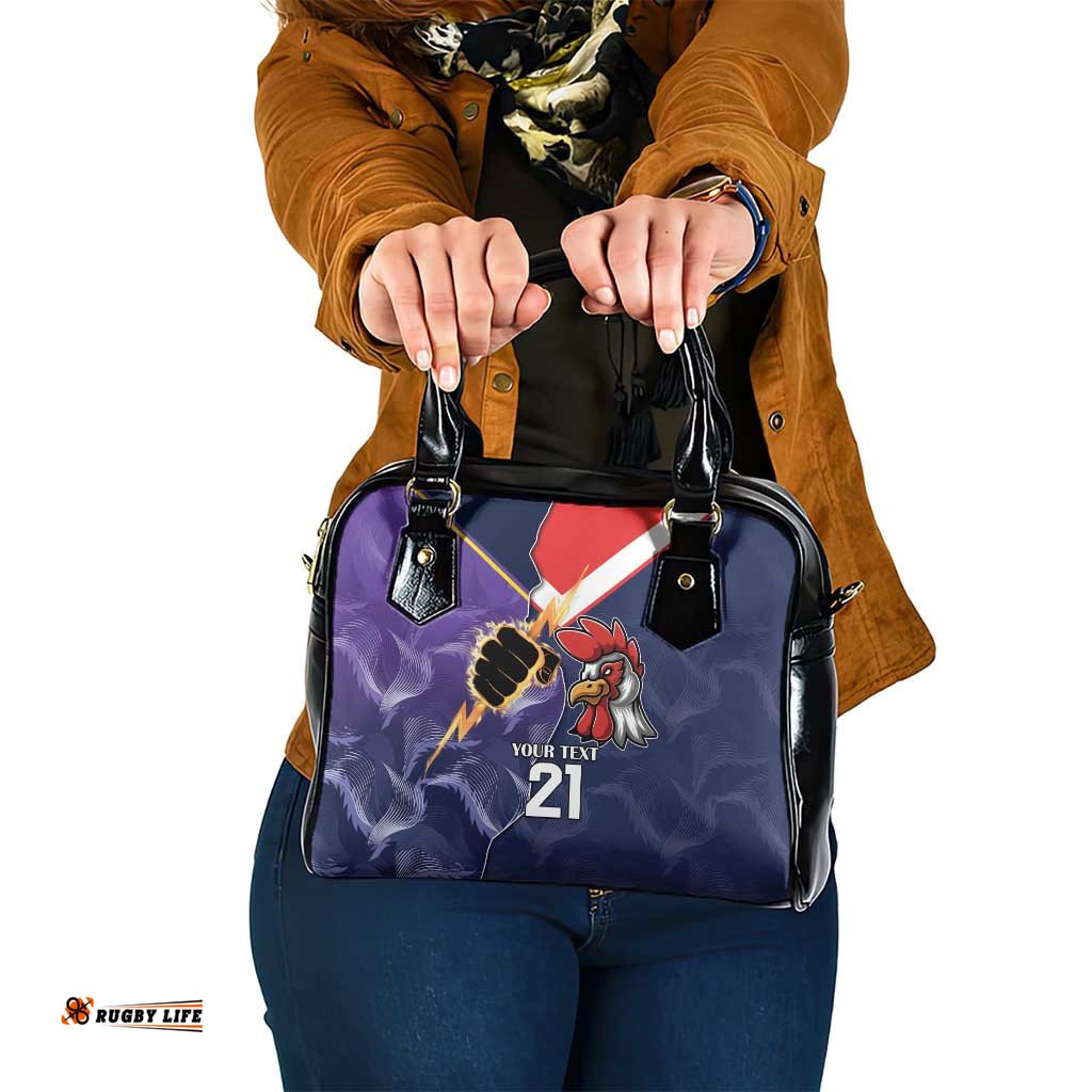 NRL Storm-Rooster Mascot Custom Shoulder Handbag Cracked Metal Style