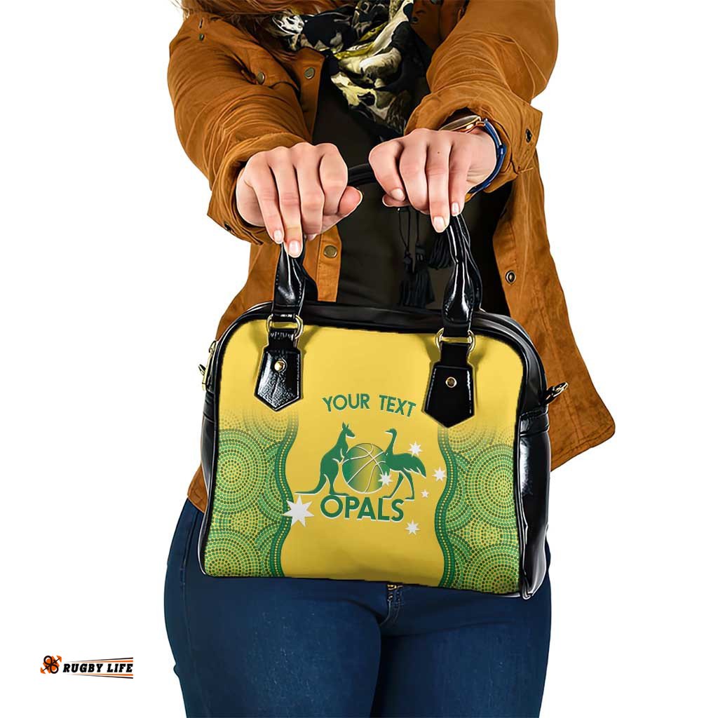Custom Australia Opals Shoulder Handbag Indigenous Art