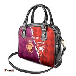 Custom Swans And Lions Football Shoulder Handbag 2024 Go Champions Final Dynamic Version