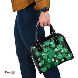 Australian Stars Cricket Shoulder Handbag Baeuty Pacific Hibiscus and Polynesian Pattern