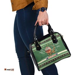Aussie Frilled Lizard Shoulder Handbag Merry Christmas