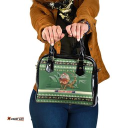 Aussie Frilled Lizard Shoulder Handbag Merry Christmas