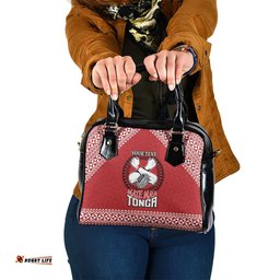 Tonga Rugby XIII Custom Shoulder Handbag Mate Ma'a Tonga with Ngatu Pattern